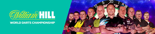 Logo of William Hill and the Players of World Championship of Darts Tornament